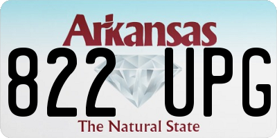 AR license plate 822UPG