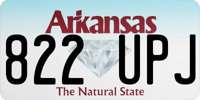 AR license plate 822UPJ