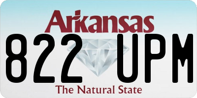 AR license plate 822UPM