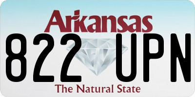 AR license plate 822UPN