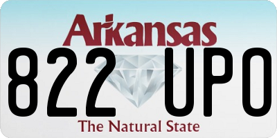 AR license plate 822UPO