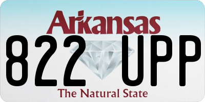 AR license plate 822UPP