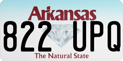 AR license plate 822UPQ