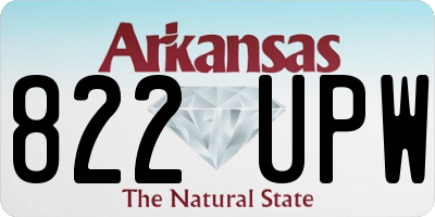 AR license plate 822UPW