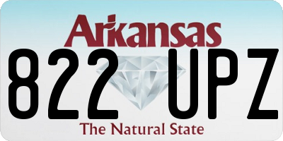 AR license plate 822UPZ