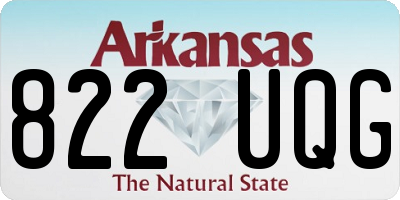 AR license plate 822UQG