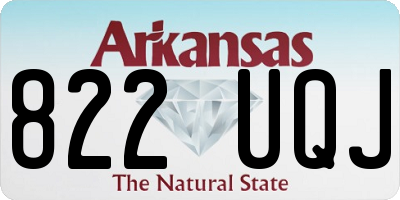 AR license plate 822UQJ