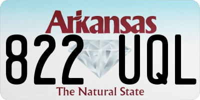 AR license plate 822UQL