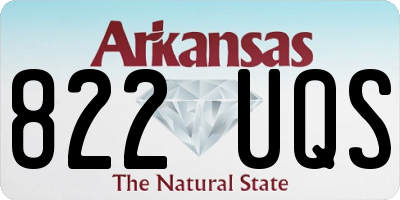 AR license plate 822UQS