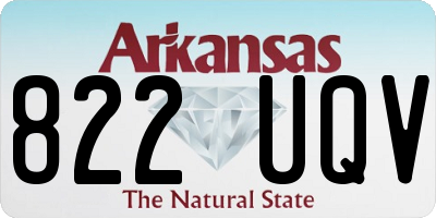AR license plate 822UQV