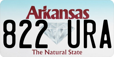 AR license plate 822URA