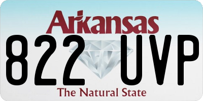 AR license plate 822UVP