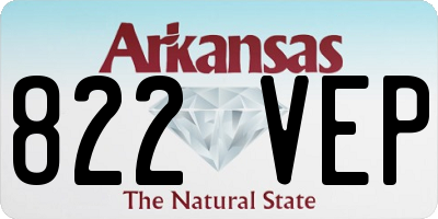 AR license plate 822VEP