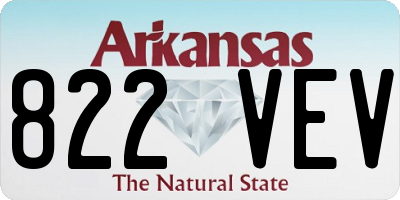 AR license plate 822VEV