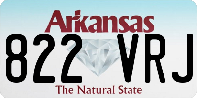 AR license plate 822VRJ