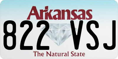 AR license plate 822VSJ