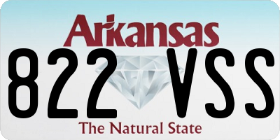 AR license plate 822VSS