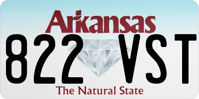 AR license plate 822VST
