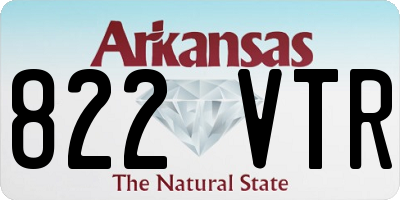 AR license plate 822VTR