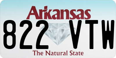 AR license plate 822VTW