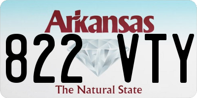 AR license plate 822VTY