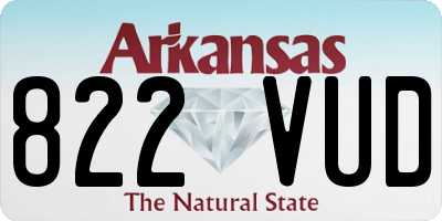 AR license plate 822VUD
