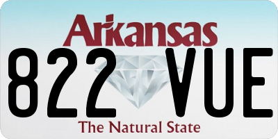 AR license plate 822VUE