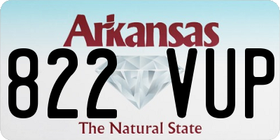 AR license plate 822VUP