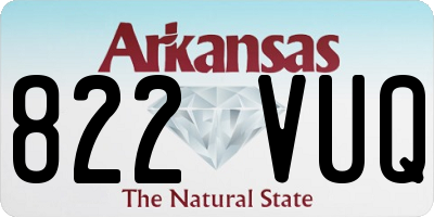 AR license plate 822VUQ
