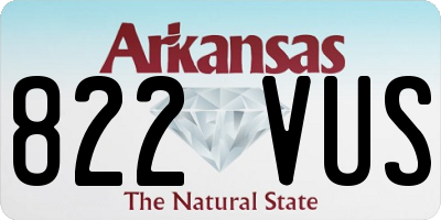 AR license plate 822VUS