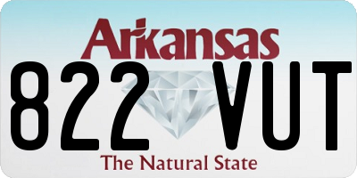 AR license plate 822VUT