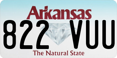 AR license plate 822VUU