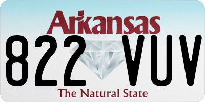 AR license plate 822VUV