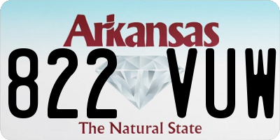 AR license plate 822VUW