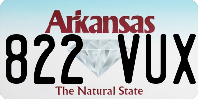AR license plate 822VUX