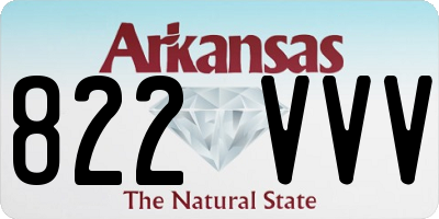 AR license plate 822VVV