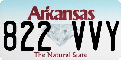 AR license plate 822VVY