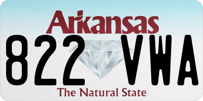 AR license plate 822VWA