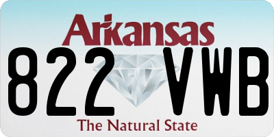 AR license plate 822VWB