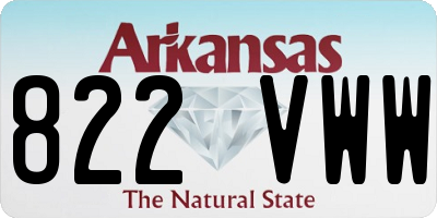 AR license plate 822VWW