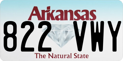 AR license plate 822VWY