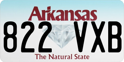 AR license plate 822VXB