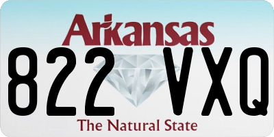 AR license plate 822VXQ