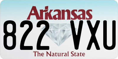 AR license plate 822VXU