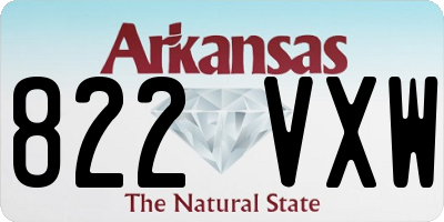 AR license plate 822VXW