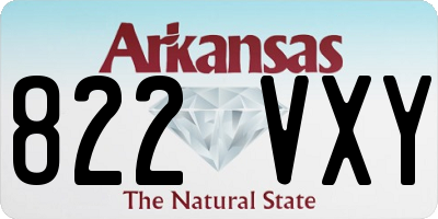 AR license plate 822VXY