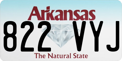 AR license plate 822VYJ