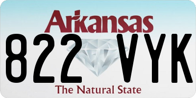 AR license plate 822VYK