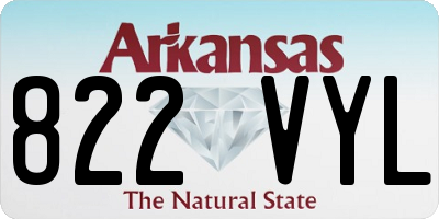 AR license plate 822VYL