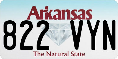 AR license plate 822VYN